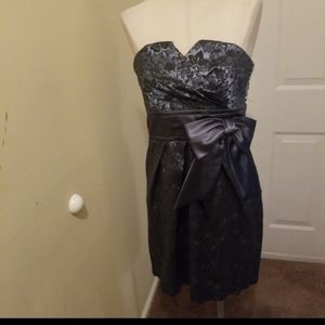 Teeze Me Gray Strapless Dress
